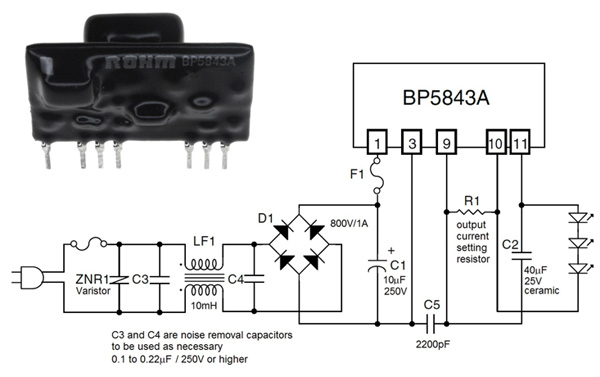 Treibermodul BP5843A von ROHM